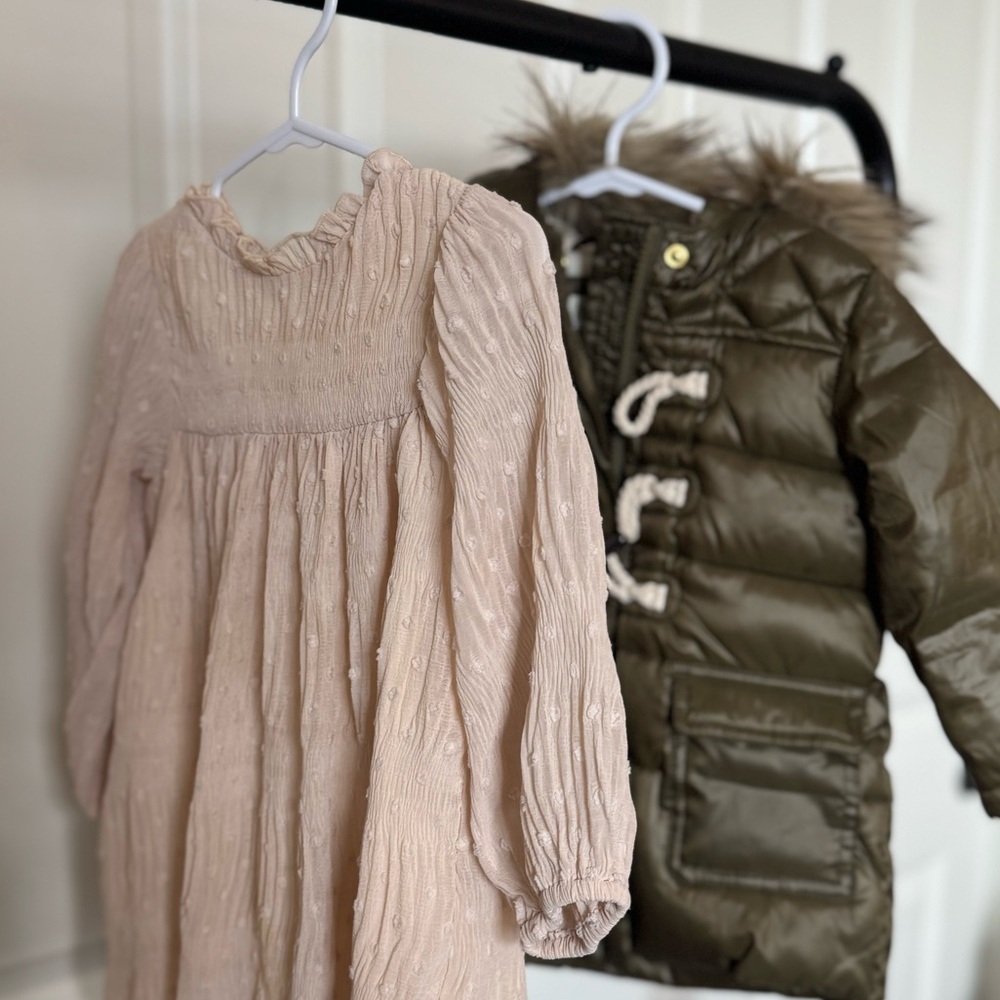 Bundle – Zara Baby Dress & Baby Gap Winter Coat (12–24 Months)
